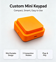 Keyboard Mini Mekanik Kustom Pabrik Tombol Tunggal Dapat Diprogram 2.4G Nirkabel untuk Pilihan Kabel Tombol Pintasan Makro Satu.