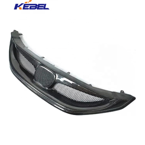 กระจังหน้ารถยนต์ KEBEL สภาพใหม่ สำหรับ <span class=keywords><strong>Honda</strong></span> <span class=keywords><strong>Civic</strong></span> <span class=keywords><strong>Sedan</strong></span> <span class=keywords><strong>SI</strong></span> ปี <span class=keywords><strong>2013</strong></span> - 2015 - ลายคาร์บอนไฟเบอร์, ตาข่าย ABS พร้อมไฟ LED - Product Image 3