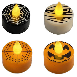 Lumières décoratives sur le thème d'Halloween, bougies LED sans flamme ou décoration de jardin, de terrasse et de table de fête en extérieur - Product Image 1