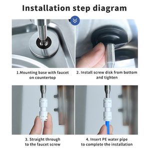 Wosfer đơn cổng trực tiếp nước uống Vòi Nước Nhà Bếp Bộ Lọc vòi nước bạc hợp kim lọc nước Vòi - Product Image 2