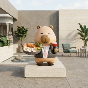 Statua in Resina di Fibra di Vetro Impermeabile a Grandezza Naturale Personalizzata JM, Scultura IP di Grandi Dimensioni per Centri Commerciali e Strade Commerciali - Product Image 1