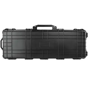 Protective Roller Tactical Hard Case With Foam Waterproof Crushproof Plastic