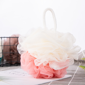 Éponge de bain double couleur Loofahs Pouf éponge exfoliante douce réutilisable PE Mesh Luffa <span class=keywords><strong>Loufa</strong></span> Shower Puff Exfoliant Body Scrubber - Product Image 5