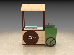 <span class=keywords><strong>Chariot</strong></span> de restauration mobile multifonctionnel à prix réduit de Chine <span class=keywords><strong>Chariot</strong></span> en <span class=keywords><strong>bois</strong></span> pour <span class=keywords><strong>bar</strong></span> à bonbons Stand d'affichage Design <span class=keywords><strong>Chariot</strong></span> à crème glacée à vendre - Product Image 2