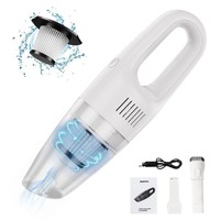 Aspirateur de voiture portatif rechargeable haute puissance, collecteur de poussière vert et noir, petit modèle domestique