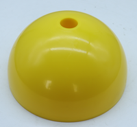 Base de poteau dôme portable et durable en plastique ABS jaune de 25 mm, remplissable d'eau et de sable, pour entraînement de football, agilité et slalom, stable