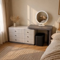 Table de toilette moderne laquée de luxe italienne à tiroirs escamotables, prix d'usine, pour chambre et appartement