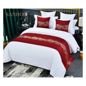 SANHOO 100% Sateen Cotton duvet cover bedding sets 200TC 300TC Hotel Percale bed Sheet Set