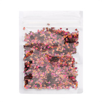 Paillettes holographiques en forme de cœur irisées pour nail art, résine époxy, slime, décoration artisanale DIY, remplissage de confettis