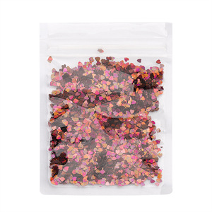 Paillettes holographiques en forme de cœur irisées pour nail art, résine époxy, slime, décoration artisanale DIY, remplissage de confettis - Product Image 5