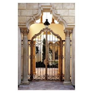 Ace, la más nueva puerta abatible doble de hierro forjado, diseño de puerta de parrilla Interior de hierro forjado, <span class=keywords><strong>bisagra</strong></span> de diseño de puerta principal de hierro forjado - Product Image 6