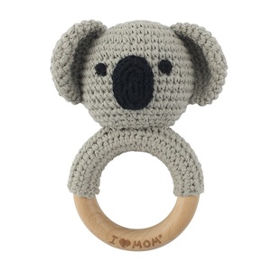 Venta al por mayor de fábrica/OEM: Juguetes de algodón tejidos a mano para bebés, sonajeros de animales de ganchillo, muñecos de dibujos animados, juguetes masticables unisex reconfortantes. - Product Image 6