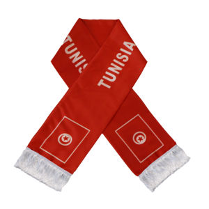 Écharpe Drapeau de la Tunisie en Gros, Produits Personnalisés pour Supporters de Football, Écharpe Drapeau National, Écharpes à Pompons de Remise de Diplôme, Châle - Product Image 1
