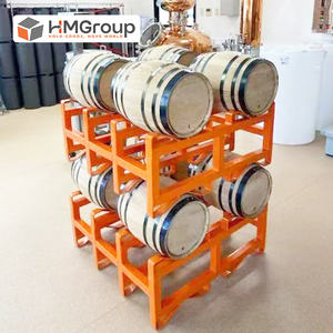 Support en acier à double baril personnalisable, revêtement en poudre, résistant aux rayures, professionnel, en acier doux, pour fûts de <span class=keywords><strong>vin</strong></span> - Product Image 2