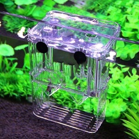 Boîte d'isolation et d'élevage en plastique extra-large pour guppies et jeunes poissons tropicaux, pour la reproduction et l'éclosion en aquarium