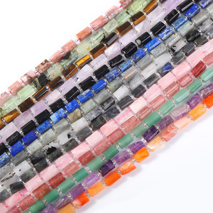8*12mm Cylindre Colonnaire Tube Forme Pierre Naturelle Perles Dispersées pour Bracelet Fabrication <span class=keywords><strong>En</strong></span> Gros - Product Image 3