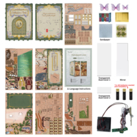Tonecheer Vente en gros Écologique Bois DIY Jouet Shakespeare Découpe Laser Capteur LED Puzzle 3D Serre-livres Maison de poupée Cadeau BOOK NOOK