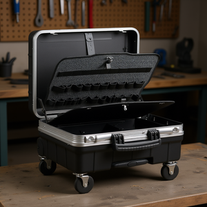 Caja de herramientas con ruedas y organizador para almacenamiento y transporte de herramientas - Product Image 3