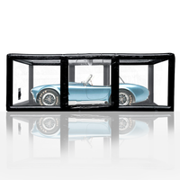 Garage de voiture gonflable transparent PVC Portable Commercial bâche de voiture gonflable salon commercial abri de voiture gonflable Capsule tente