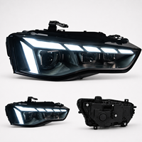Phares LED pour Audi A5 2012-2016, style RS5, avec lentille de projecteur, feux de jour et clignotants dynamiques – Amélioration