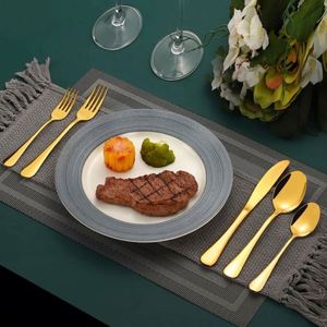 Ensemble de couverts en acier inoxydable de bonne qualité, 6 pièces, couteau, fourchette, cuillère avec emballage en sac PVC pour supermarché et maison - Product Image 4