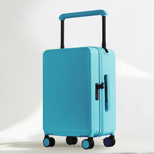 2024 baru desainer kustom LOGO PC lebar troli tas bepergian koper bagasi cangkang keras - Product Image 1