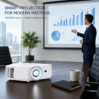 Projecteur de conférence sans fil intelligent Android AF620a 1080P 4300 lumens double