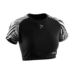 Camiseta Deportiva para Mujer, Más Vendida, con Media Cremallera, Manga Corta, Estilo Crop Top - Product Image 3