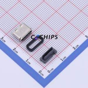 TYPE-C 6PFS LTH6.45 IPX8 USB Connector SMD Connector ( Connector Type: Type-C )( Protocol Standard: USB 3.1 )( Gender: Female ) - Product Image 1
