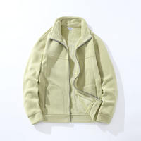 Vestes en polaire Sherpa 100% polyester pour l'hiver avec logo personnalisé, col montant, fermeture éclair, unisexe, finition softshell, coupe-vent