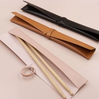 Sac de rangement portable pour baguettes de batterie en cuir PU, étui imperméable pour baguettes, cadeau idéal pour les batteurs