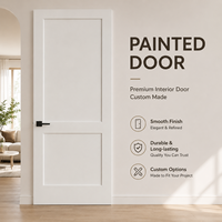 Porte intérieure à deux panneaux peinte, style Shaker, panneaux encastrés, finition mate préfinie, pour maison et appartement
