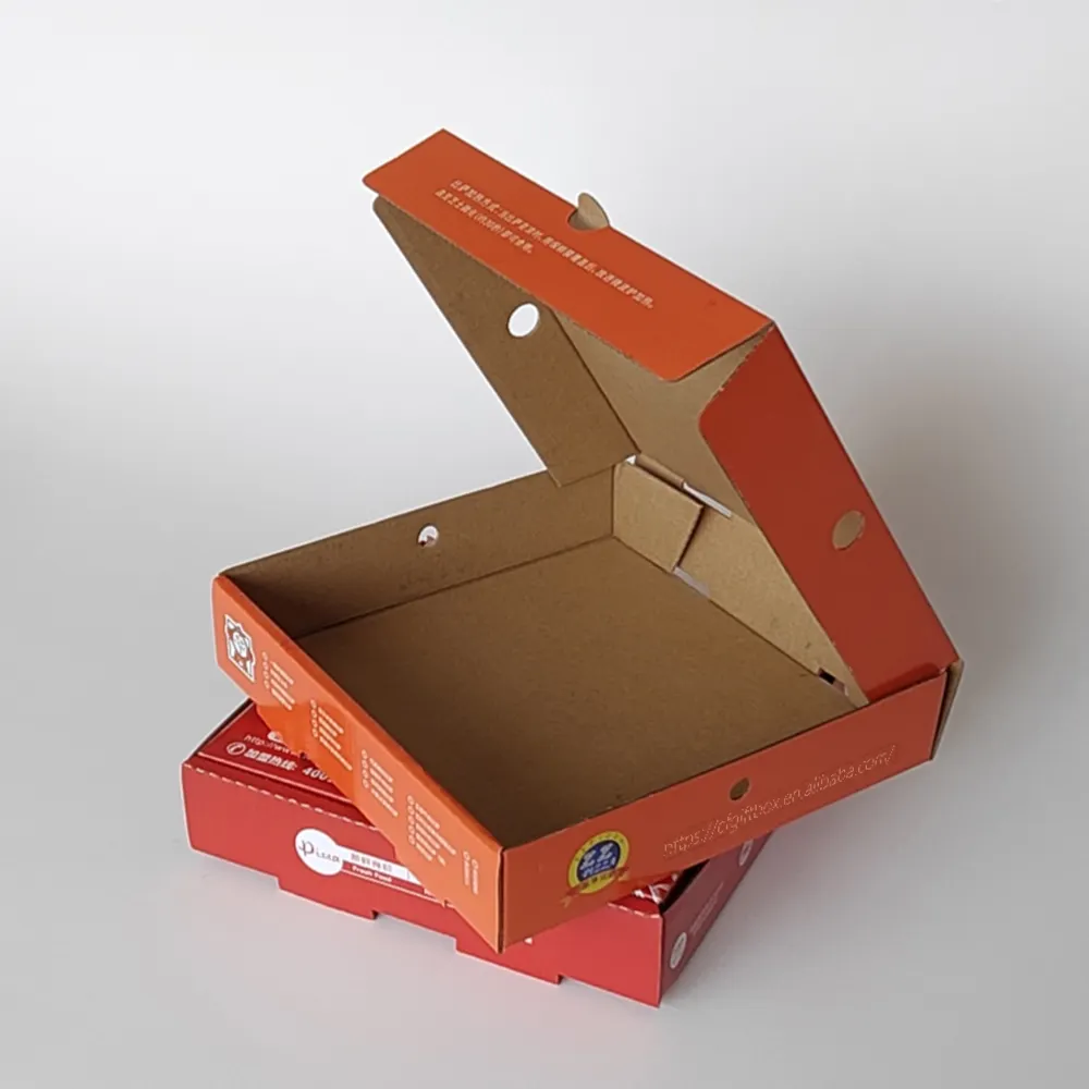 I produttori progettano il Mini contenitore di Pizza all'ingrosso economico su ordinazione del fornitore dell'imballaggio stampato cartone ondulato vuoto con il Logo