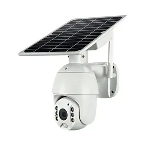 Factory supply 2MP 4G Starlight Solar Panel outdoor Surveillance Camera 2 way audio Solar Powered 4G CCTV PTZ dome Camera