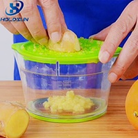 Gadget de cuisine 4 en 1, presse-citron portable en plastique, presse-fruits manuelle avec séparateur d'œufs et moulin à gingembre