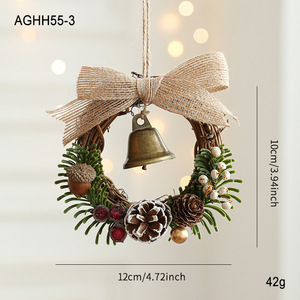 Wholesale Christmas Decoration Xmas Tree <strong>Small</strong> Bell Pendant With Velvet Bow Strap Christmas Hanging <strong>Ornaments</strong> - Product Image 6
