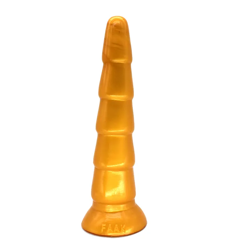 Dildo adulto de silicone em formato de torre, dildo longo com plug anal para mulheres, uso adulto, FAAK-G162