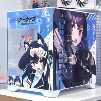 Blue Archive Kuromi Serika Customizable Mid-Tower Gaming PC Case MATX Micro Desk with Tempered Glass and desktop computer case