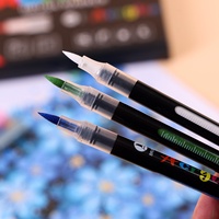 Lot de 72 marqueurs liquides acryliques à pointe pinceau pour peinture artistique, couleurs superposables, largeur d'écriture 5 mm, pour verre et papier