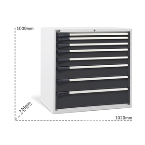 Fami Master DE 1020x726x1000mm cajonera industrial bicolor con 8 cajones, 2000kg - Product Image 6