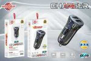 Chargeur de voiture CC-10 avec double port USB Type A, prise allume-cigare 12-24V et port AUX pour utilisation en véhicule - Product Image 3