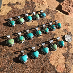 จี้หัวใจเครื่องประดับแฮนด์เมดเงินแท้สำหรับผู้หญิง - Product Image 1