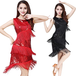 Nuevo Vestido Brillante con Flecos para Baile Latino, Trajes <span class=keywords><strong>de</strong></span> Baile para Mujeres y Niñas, Salsa, <span class=keywords><strong>Tango</strong></span>, Cha Cha, Rumba, <span class=keywords><strong>Ropa</strong></span> para Actuaciones en Escenario - Product Image 2