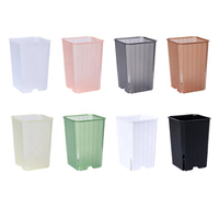 Nouveau design, pot de fleurs carré en plastique transparent et coloré de 5 cm, épaissi, écologique, pour semis de jardin CAIJUN SJ-090