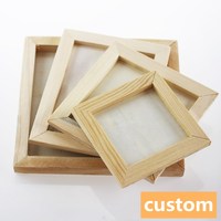 Cadres en bois naturel vierges pour panneaux de toile, panneaux décoratifs, plateaux en bois non finis pour DIY, boîte de kit d'art pour loisirs créatifs, jouets et dessin