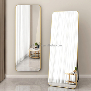 Thời Trang Trang Trí Full Length Hợp Kim Nhôm Đóng Khung Miễn Phí Đứng Mặc Quần Áo Tầng Gương, Chất Lượng Hàng Đầu Giá Thấp Khung Hình Chữ Nhật Gương - Product Image 2
