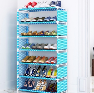 Meuble à chaussures multi-niveaux simple, anti-poussière, pour entrée, rangement gain <span class=keywords><strong>de</strong></span> place, petit meuble à chaussures à assembler - Product Image 5