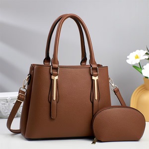 Bolso Bandolera Retro <span class=keywords><strong>de</strong></span> Cuero PU para Mujer, para <span class=keywords><strong>Suegra</strong></span> <span class=keywords><strong>de</strong></span> Mediana Edad, Gran Capacidad, Tres Correas, Cierre <span class=keywords><strong>de</strong></span> Poliéster - Product Image 2