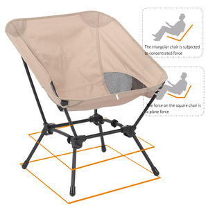 2024 맞춤 로고 야외용 금속 휴대용 경량 문 비치 의자 접이식 컴팩트 캠핑 의자 - Product Image 4