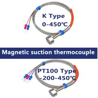 Thermocouple magnétique de type K / pt100 -200+450°C, capteur de température de surface portable, diamètre 20 mm, connecteur miniature blindé